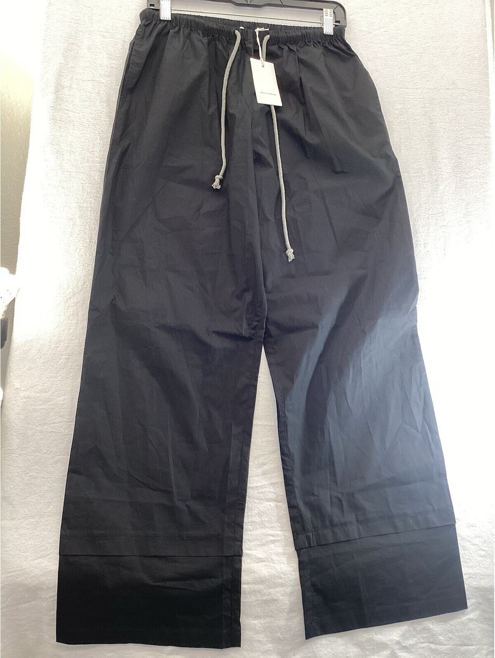 Deiji Studios Black Double Waist Linen Pants Size Small Minimalist Quiet Luxury